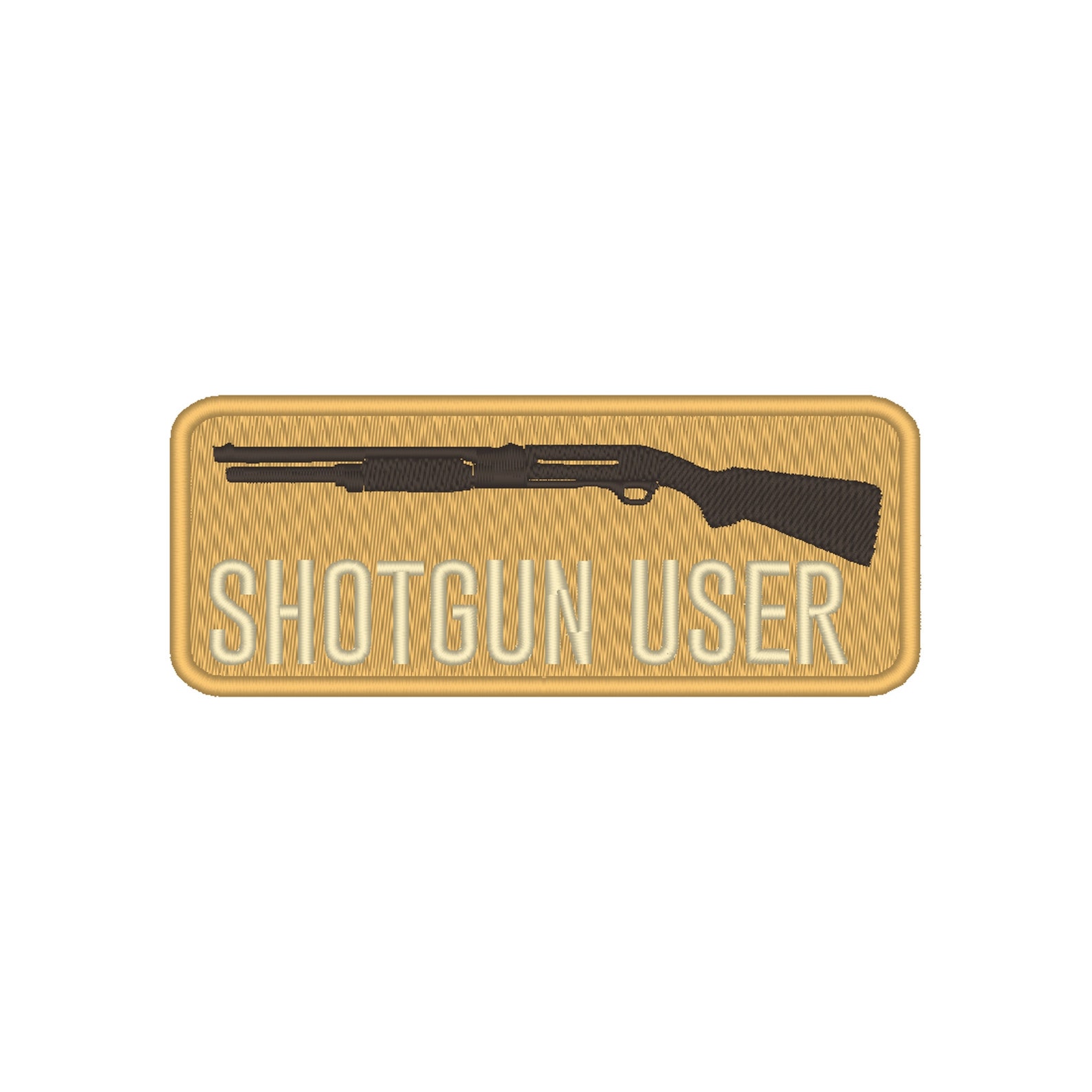 Embroidered Patch shotgun User With Hook and Loop Etsy