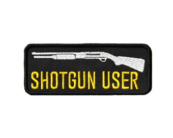 Embroidered patch "Shotgun user" with hook and loop fasteners or SEW ON, Iron on.