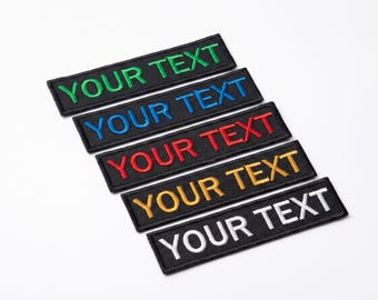 Custom Embroidered Name Tag Patch: Personalized Text, Hook & Loop, Iron-On or Sew-On