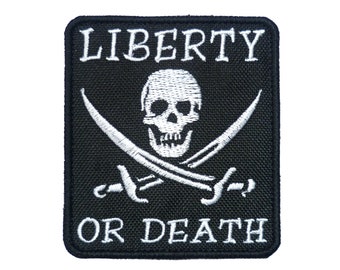 Embroidered PATCH "Calico Jack" with hook and loop fasteners or Sew-on, iron-on.