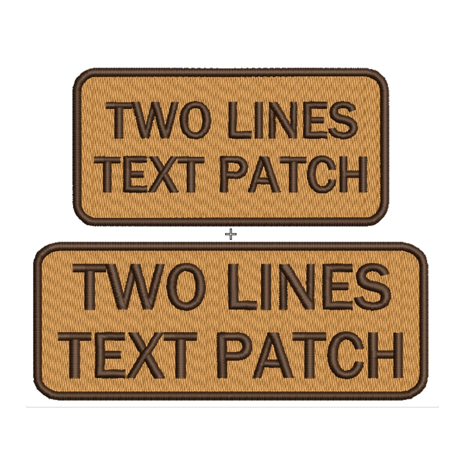 Custom Embroidered Name Tag Two Lines Text Patch With Hook and - Etsy