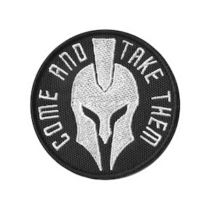 Embroidered PATCH &quot;SPARTAN HELMET&quot; with hook and loop fasteners, iron on  or sew on.