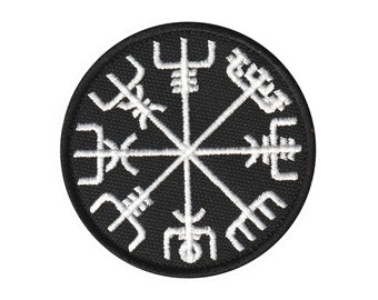 Embroidered PATCH "ICELANDIC COMPASS\Vegvisir"