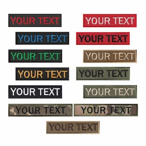 Custom Embroidered Name Tag Patch: Personalized Text, Hook & Loop, Iron-On or Sew-On