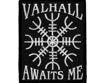 Embroidered Aegishjalmur Viking Helm Patch: Iron On/Sew On