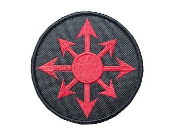 Embroidered patch "Star of chaos" with hook and loop fasteners or sew on.
