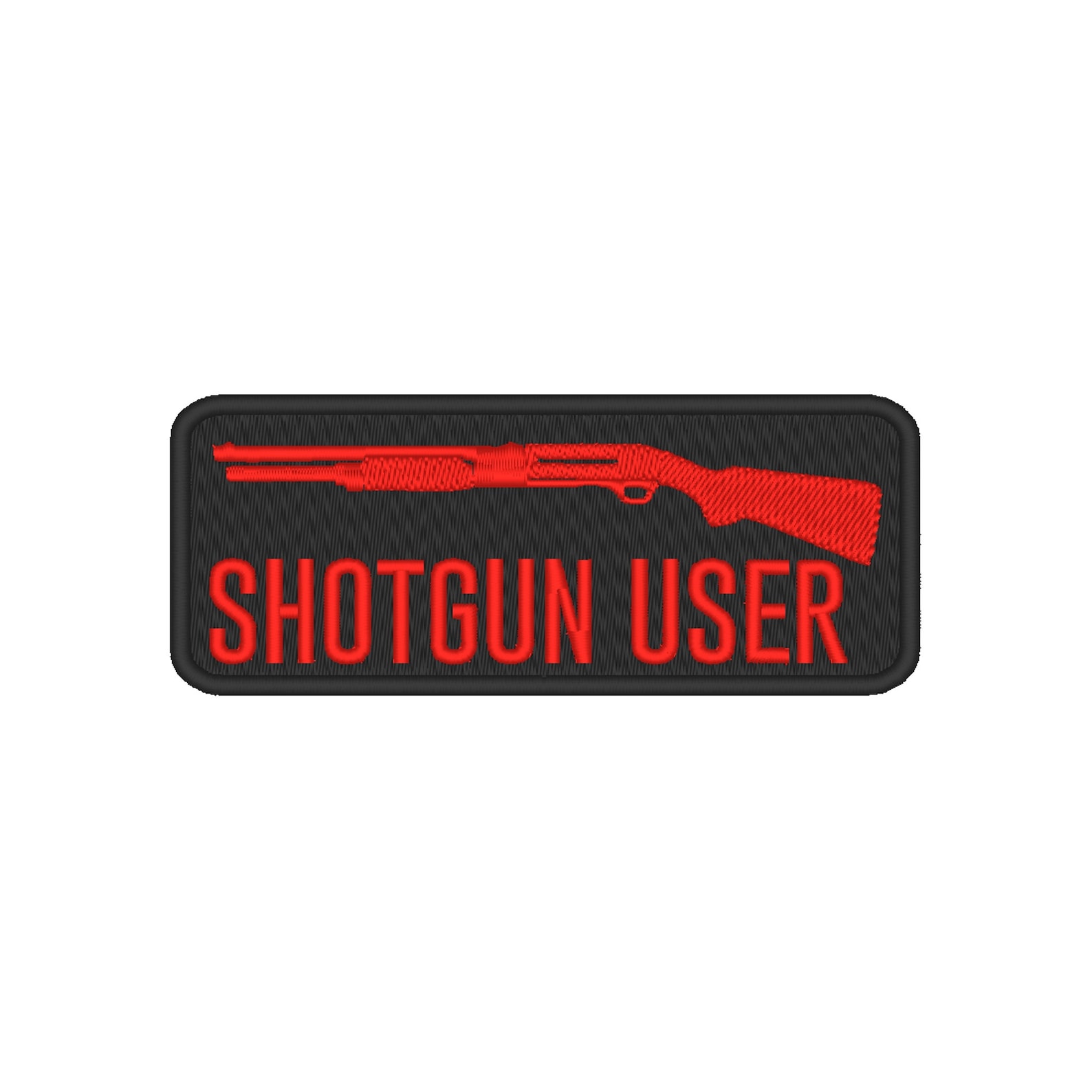 Embroidered Patch shotgun User With Hook and Loop Etsy