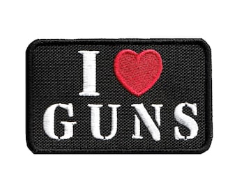 Morale patch embroidered "I love guns"