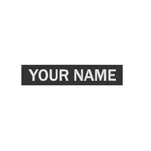 Custom patch embroider name tag patch with hook and loop fasteners or SEW On or Iron on