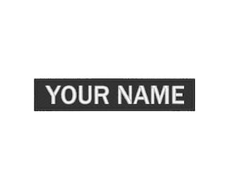 Custom Embroidered Name Tag Patch: Iron On or Hook & Loop, Sew On
