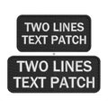 Custom Embroidered Name Tag two lines text patch  with hook and loop fasteners or SEW ON, Iron on. product logo