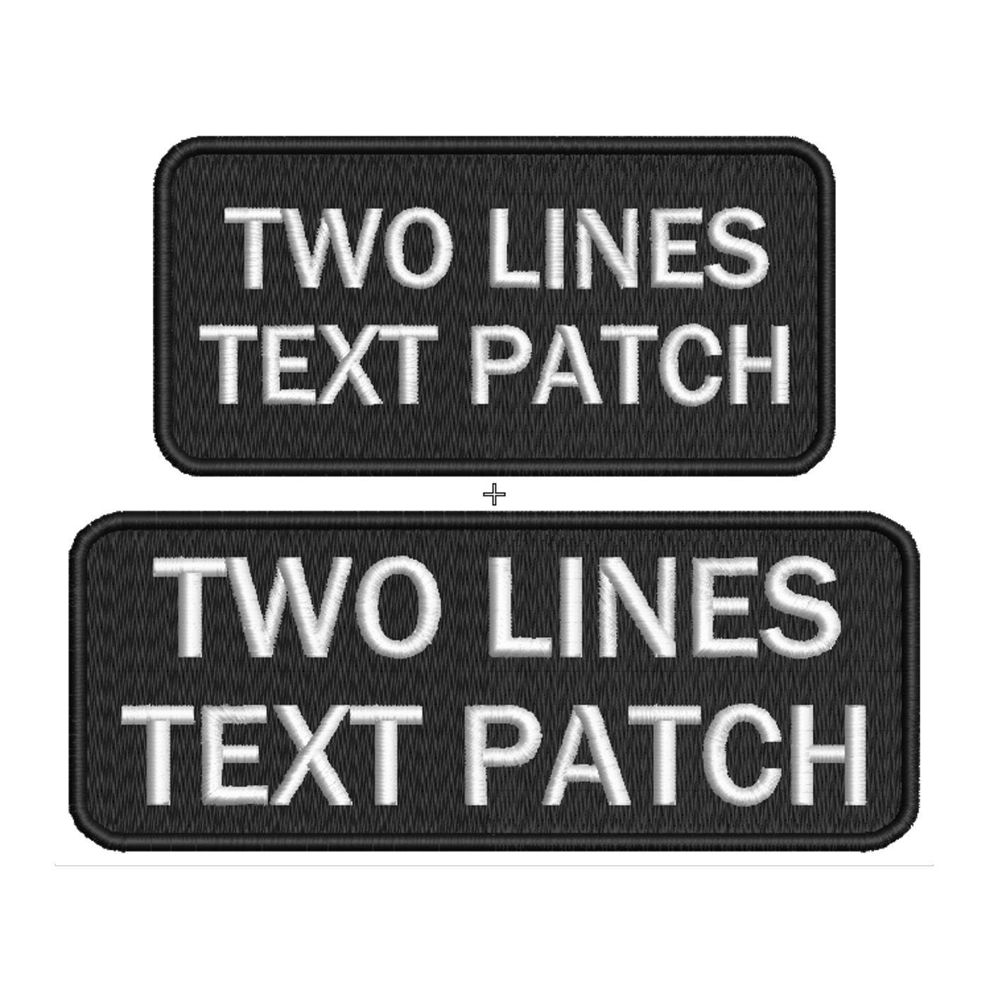 Customizable - Up To 4 Lines Of Text - Black - Removable Patch