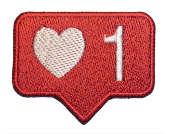 Embroidered PATCH " LIKE"  with hook and loop fasteners or Sew-on, iron-on.