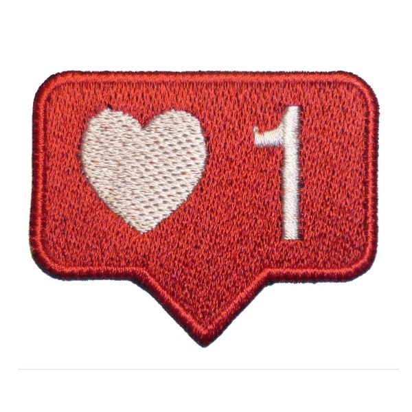 Embroidered PATCH " LIKE"  with hook and loop fasteners or Sew-on, iron-on.