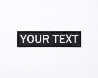 Custom Embroidered Name Tag Patch: Personalized Text, Hook & Loop, Iron-On or Sew-On