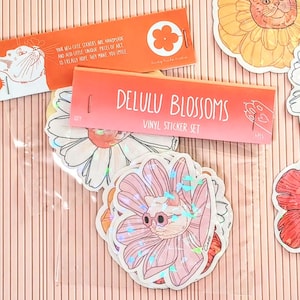 Set di adesivi fatti a mano >Delulu Blossom<