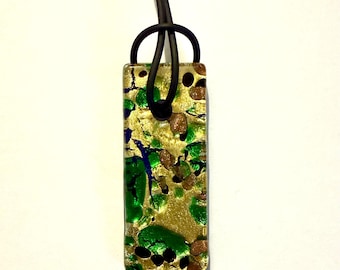 Colgante vintage de cristal de Murano con hoja de oro – Joyería italiana, 2004, nuevo y de antiguo stock