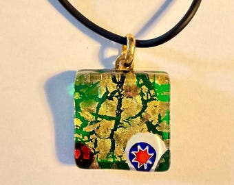 Colgante vintage de pan de oro y cristal de Murano – Il Mosaic Veneziano, joyería italiana
