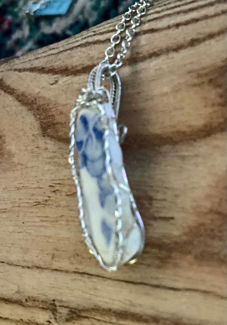 Handmade in Scotland Scottish sea pottery pendant