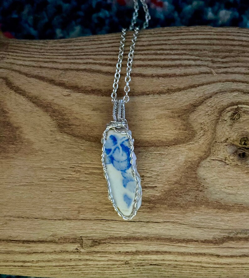 Handmade in Scotland Scottish sea pottery pendant