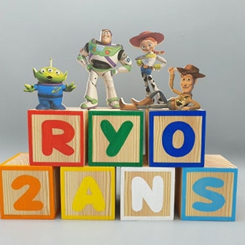 Toy Story Alphabet Block Birthday Banner Toy Story Birthday Etsy