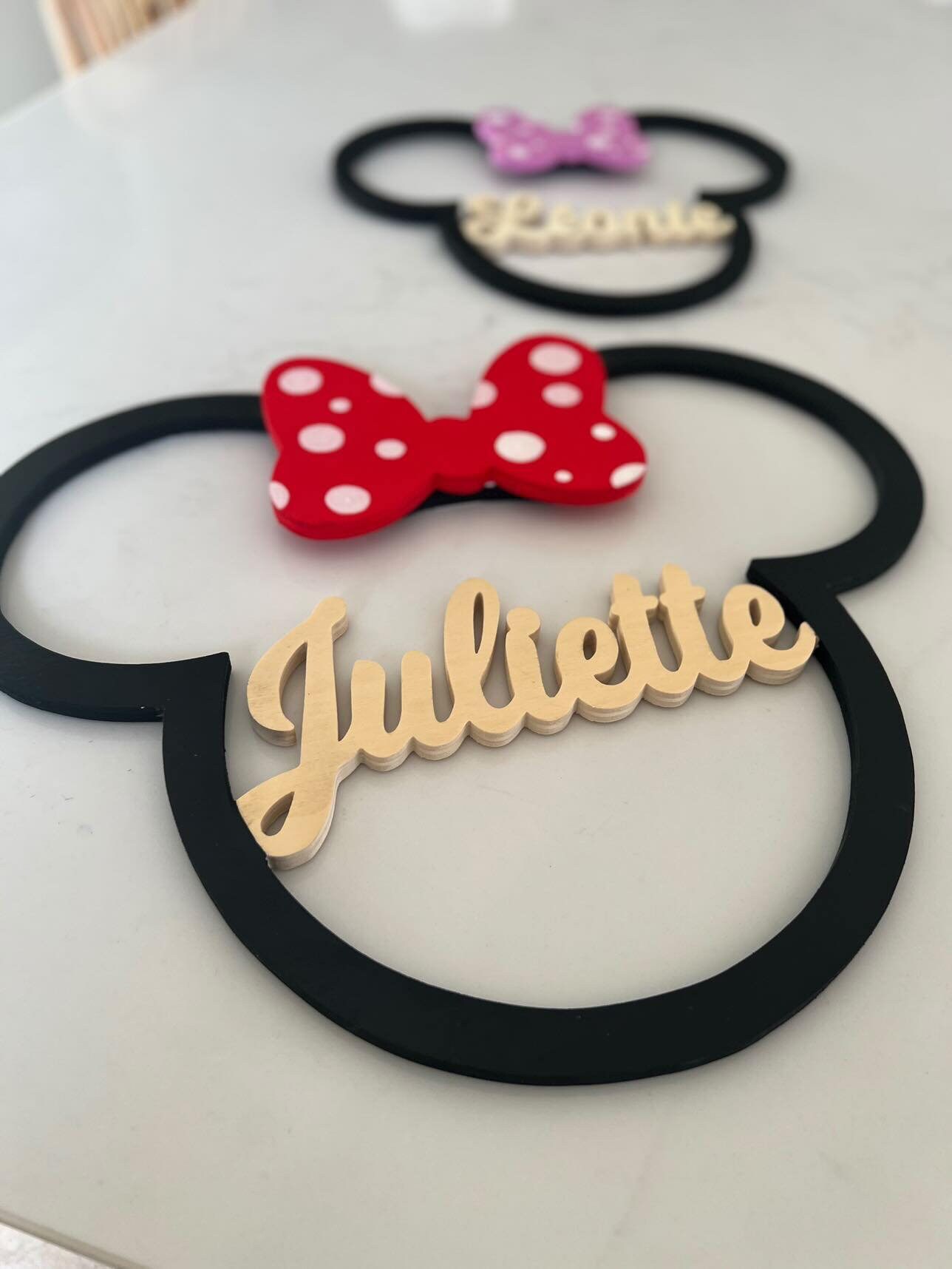 Sticker Mural Personnalisé Tête De Mickey - Avec Prénom, Décoration Chambre Enfant, Neuf