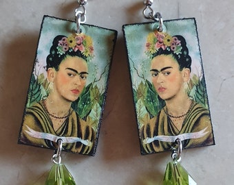 Frida Kalho "Frida green" pendant earrings