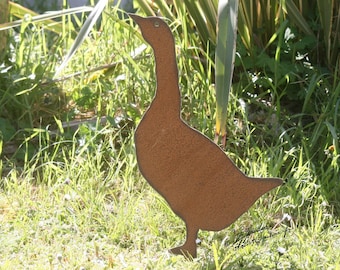 Handmade steel goose décor