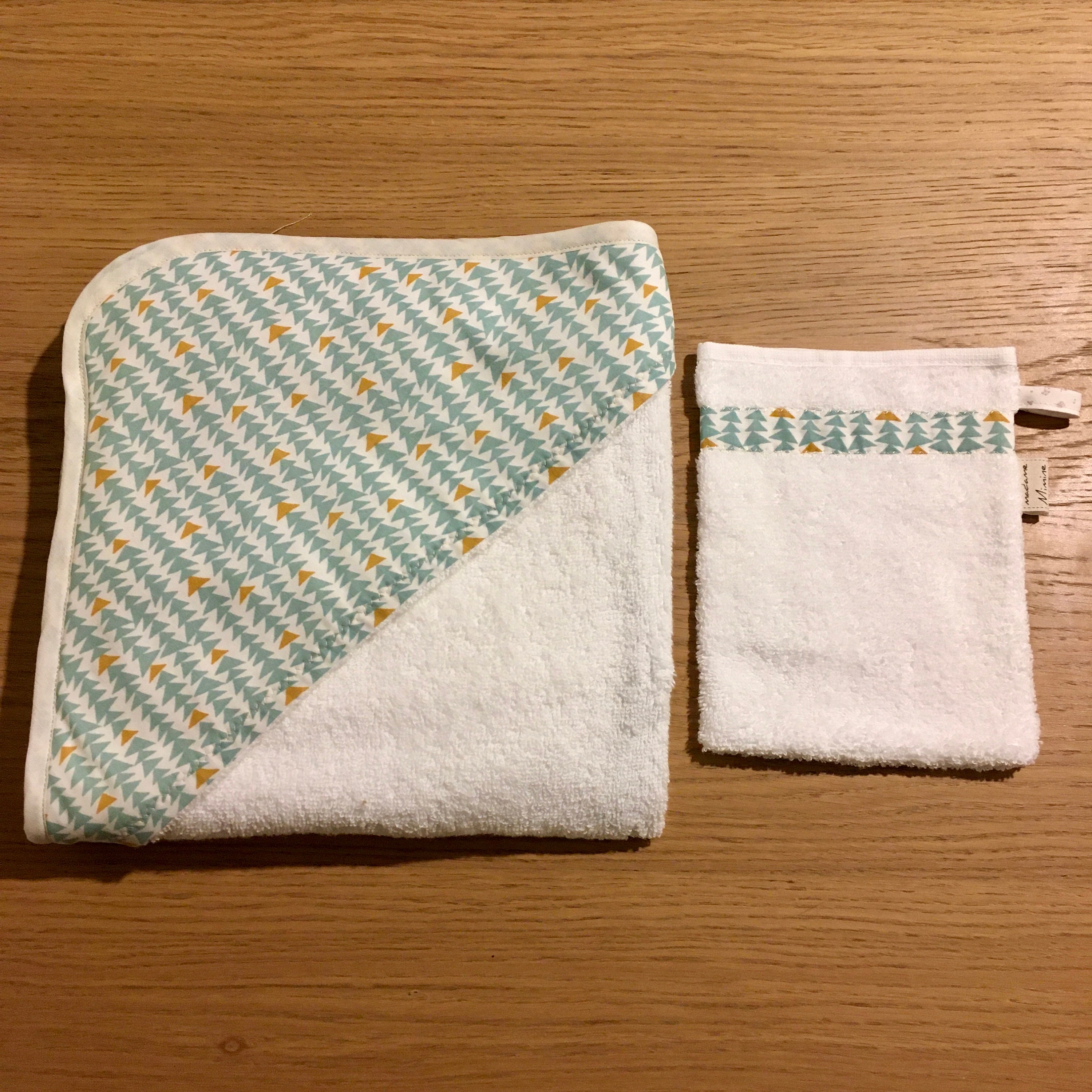 Sortie de Bain - Gant Toilette Ensemble Cadeau Naissance