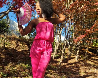 pink shimmer jumpsuit