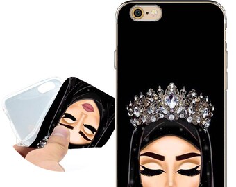 Fundas Muslim Islamic Girl Hijab Clear Soft TPU Silicone Case for iPhone X 8 7 6 6S Plus SE 5S 5 Cover for iPod Touch 6 5 Case.