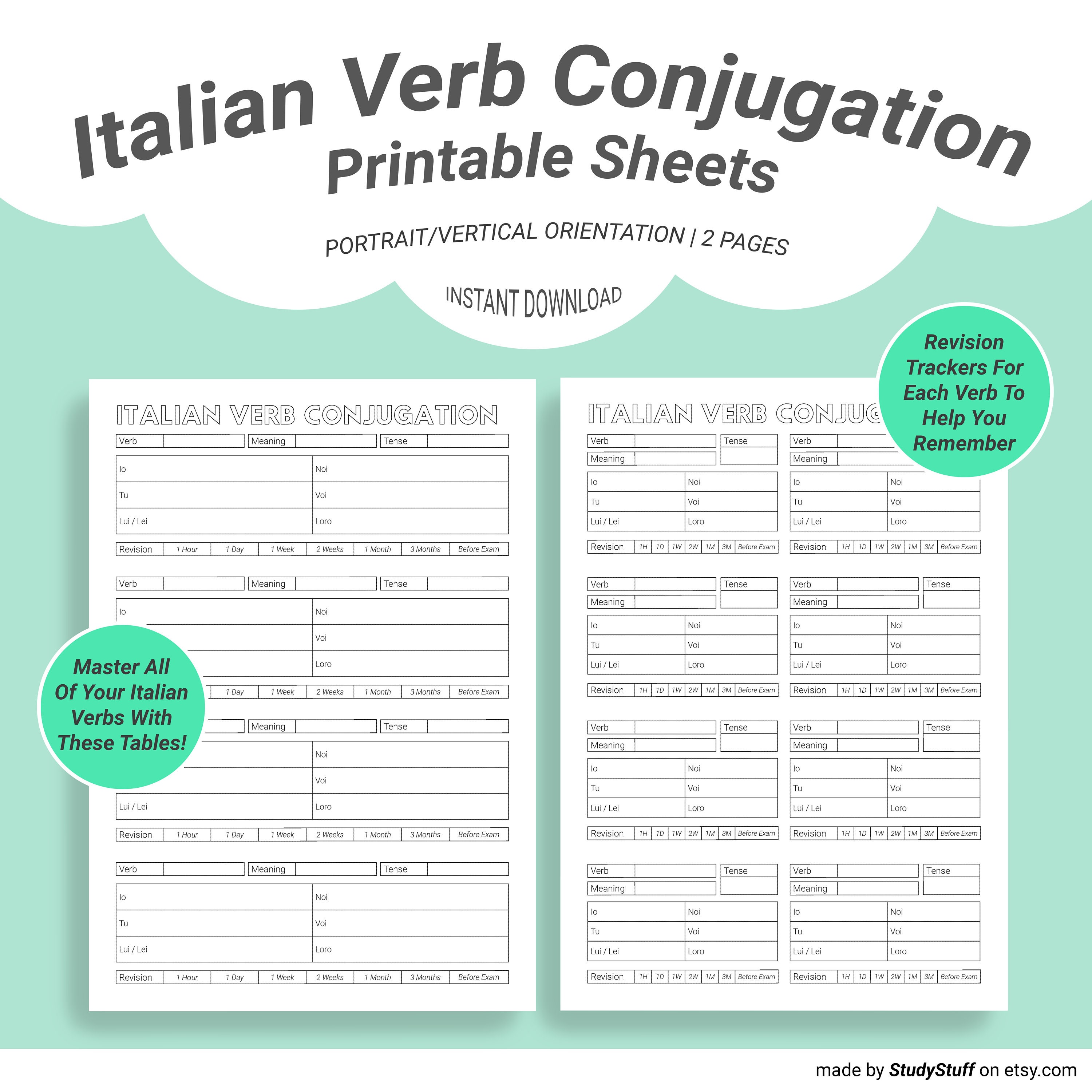 Spanish As A Second Language Verb Conjugation Worksheets