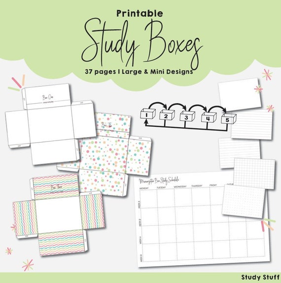 Buy Study Boxes Spaced Repetition Learning With Printable Index