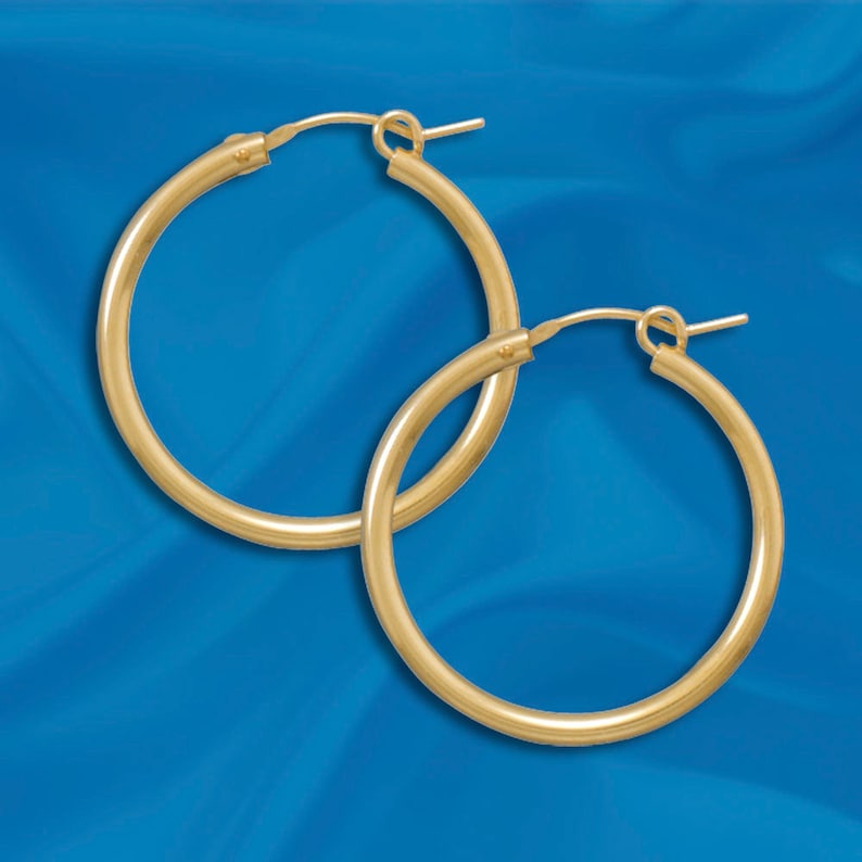 12/20 Gold Filled 2mm x 22mm Hoops main image 1