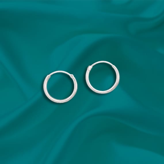 Hoop Earrings 1mm x 30mm Clip Post Sterling Silver Hoop Earrings 1mm x 30mm Clip Post Sterling Silver