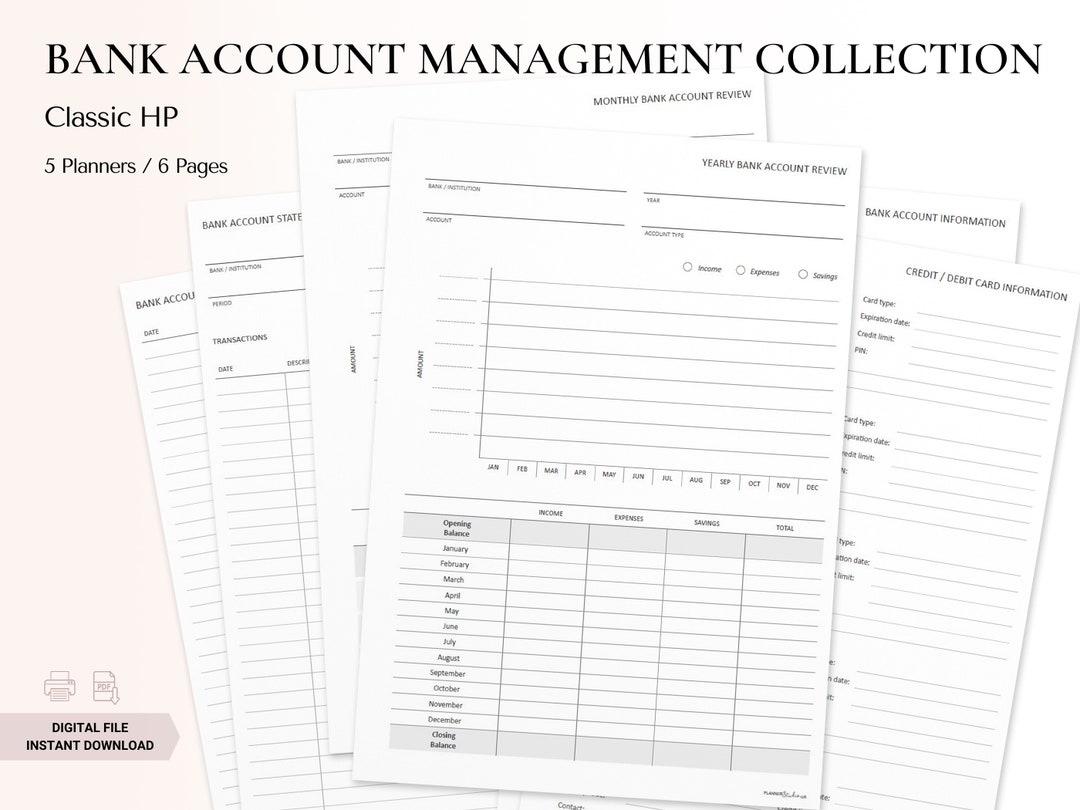 Classic HP Bank Account Management Collection, Card Information, Money ...