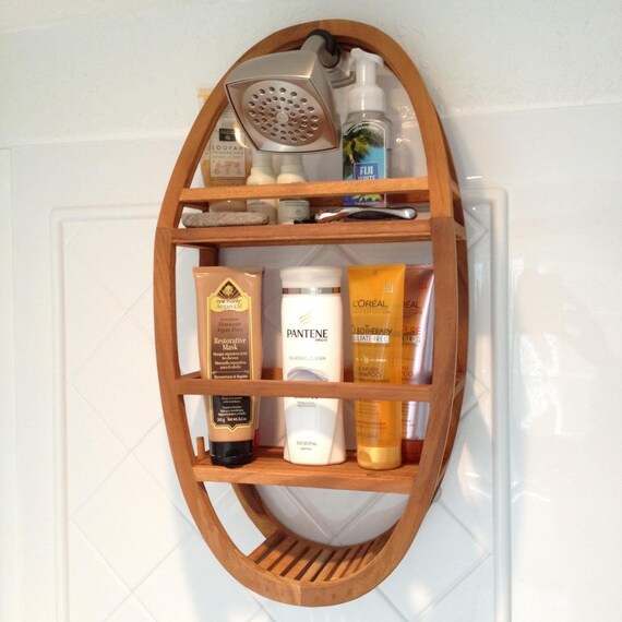 Moa Oval Teak Shower Organizer