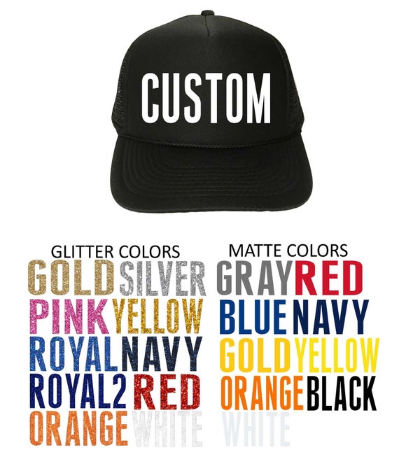 custom black trucker hat
