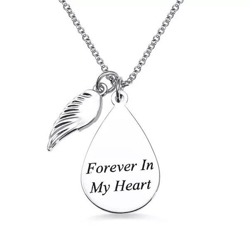 wing necklace Custom finger print