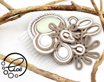 Apple Blossom Wedding Soutache Hair Comb