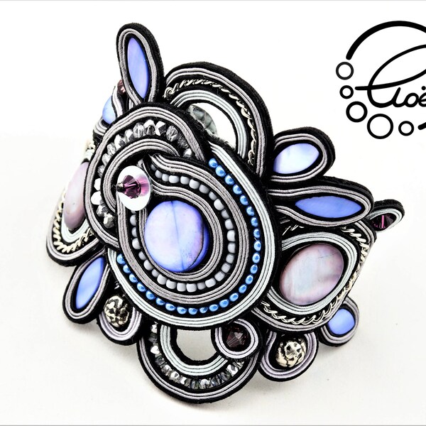 Nebulosa Bracciale Soutache fatto a mano