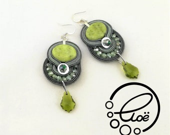 Sycamore Maple Soutache Handmade Earrings