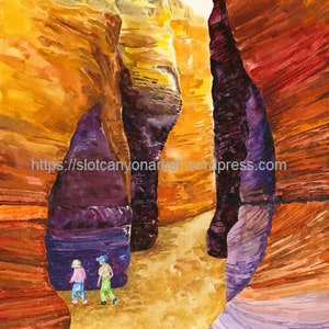 Wirepass Slot Canyon, Kanab, Original-Gemälde