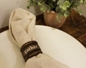 Napkin Rings Farmhouse Decor Gather Fixer Upper Wooden Napkin Rings Table Decor Farmhouse Table Table Settings Gift