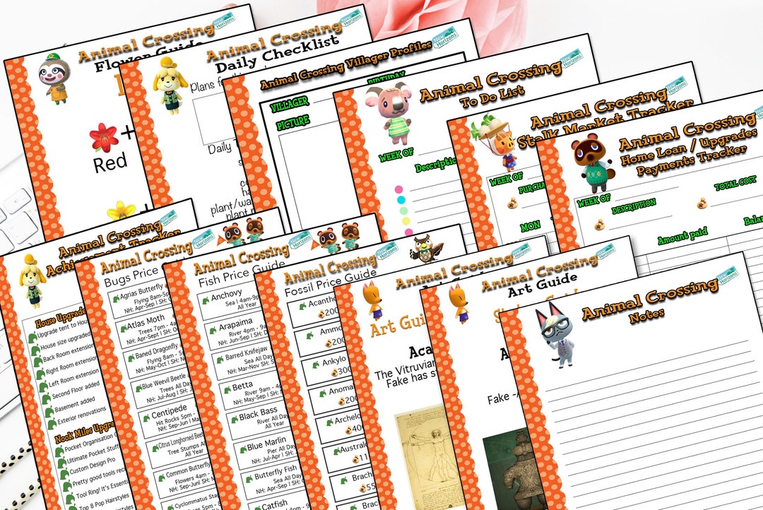Animal Crossing Planner Printable Bundle Animal Crossing New - Etsy Canada