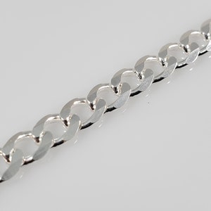 Sterling Silver Bracelet - Wide Curb Link - 5mm