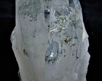 Quartz rock crystal with pyrite phanthom