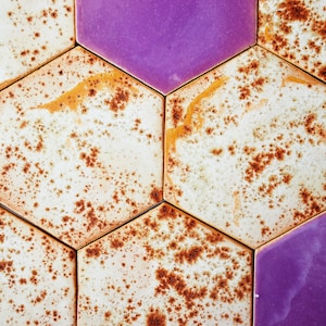 HEXAGON TILES - RUSTY