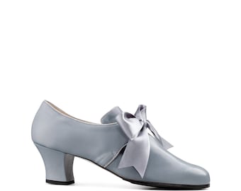Settecento scarpe storiche uomo in pelle grigia modello 750U_50T Paoul Fersen