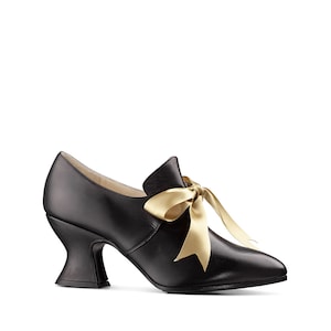 Settecento scarpe storiche uomo in pelle nera modello 749_70P Paoul Charles